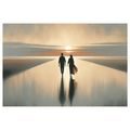 OBRAZ MILENCI PŘI SOUMRAKU - OBRAZY MOŘE A PLÁŽ - OBRAZY