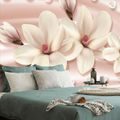 TAPET MAGNOLIE DE LUX CU PERLE - TAPET FLORI{% if product.category.pathNames[0] != product.category.name %} - TAPETURI{% endif %}