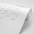 SAMOLEPÍCÍ TAPETA MAPA SLOVENSKA V ČERNOBÍLÉM - SAMOLEPÍCÍ TAPETY - TAPETY