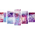 5-TEILIGES WANDBILD LILA TEXTUR - ABSTRAKTE BILDER{% if product.category.pathNames[0] != product.category.name %} - BILDER{% endif %}
