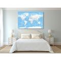 DECORATIVE PINBOARD STYLISH WORLD MAP - PICTURES ON CORK - PICTURES