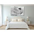 CANVAS PRINT FREE ANGEL IN BLACK AND WHITE - BLACK AND WHITE PICTURES - PICTURES