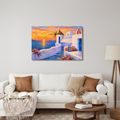 WANDBILD GRIECHISCHE INSEL BEI SONNENUNTERGANG - BILDER MEER UND STRAND - BILDER