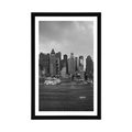 POSTER WITH MOUNT UNIQUE NEW YORK CITY IN BLACK AND WHITE - BLACK AND WHITE - POSTERS