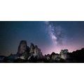 CANVAS PRINT STARRY SKY ABOVE THE ROCKS - PICTURES OF NATURE AND LANDSCAPE{% if product.category.pathNames[0] != product.category.name %} - PICTURES{% endif %}