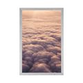 POSTER WITH MOUNT SUNSET FROM THE AIRPLANE WINDOW - NATURE - POSTERS