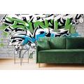 SELF ADHESIVE WALLPAPER CHEERFUL STREET ART INSCRIPTION WITH SPRAYS - SELF-ADHESIVE WALLPAPERS - WALLPAPERS