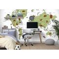 SELF ADHESIVE WALLPAPER MAP WITH ANIMALS - SELF-ADHESIVE WALLPAPERS - WALLPAPERS