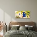 TABLEAU SUR TOILE – PORTE BLEUE SOUS LES CITRONS - TABLEAUX DE LA VILLE - TABLEAUX