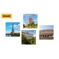 CANVAS PRINT SET WONDERS OF MAGNIFICENT PLACES - SET OF PICTURES - PICTURES