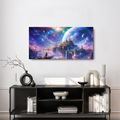 TABLEAU SUR TOILE – PALAIS SPATIAL AU-DESSUS DES NUAGES - IMAGES DE GALAXIE - TABLEAUX
