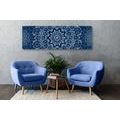 CANVAS PRINT BLUE MANDALA WITH AN ABSTRACT PATTERN - PICTURES FENG SHUI - PICTURES