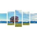 5-PIECE CANVAS PRINT MOUNTAIN PANORAMA - PICTURES OF NATURE AND LANDSCAPE - PICTURES