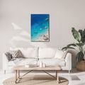 TABLEAU SUR TOILE – BAIGNADE DANS UNE MER CRISTALLINE - TABLEAUX DE LA MER ET DE LA PLAGE - TABLEAUX