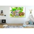 CANVAS PRINT JUNGLE ANIMALS - CHILDRENS PICTURES - PICTURES