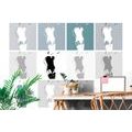 SELF ADHESIVE WALLPAPER POP ART WOMAN'S CHARM IN GRAY - SELF-ADHESIVE WALLPAPERS - WALLPAPERS