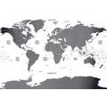 SELF ADHESIVE WALLPAPER WORLD MAP WITH INDIVIDUAL STATES IN GRAY COLOR - SELF-ADHESIVE WALLPAPERS - WALLPAPERS