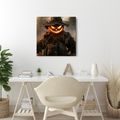 OBRAZ HOŘÍCÍ HALLOWEENSKÝ STRAŠÁK V POLI - HALLOWEENSKÉ A HOROROVÉ OBRAZY - OBRAZY