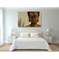 WANDBILD BRONZEKOPF VON BUDDHA - BILDER MIT FENG SHUI-MOTIVEN - BILDER