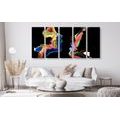 5-PIECE CANVAS PRINT ABSTRACT FACES OF HUMAN BEINGS - ABSTRACT PICTURES{% if product.category.pathNames[0] != product.category.name %} - PICTURES{% endif %}