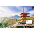 SAMOLEPÍCÍ FOTOTAPETA VÝHLED NA CHUREITO PAGODA A HORU FUJI - SAMOLEPÍCÍ TAPETY - TAPETY