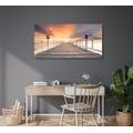 CANVAS PRINT OLD WOODEN PIER - PICTURES OF NATURE AND LANDSCAPE - PICTURES