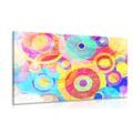 CANVAS PRINT CIRCLES FULL OF COLORS - POP ART PICTURES - PICTURES