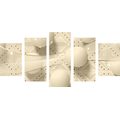 5-PIECE CANVAS PRINT LUXURY IN SEPIA DESIGN - ABSTRACT PICTURES{% if product.category.pathNames[0] != product.category.name %} - PICTURES{% endif %}