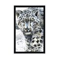 POSTER GEMALTER LEOPARD - TIERE - POSTER