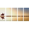 5-PIECE CANVAS PRINT HORSE RIDER - PICTURES OF ANIMALS{% if product.category.pathNames[0] != product.category.name %} - PICTURES{% endif %}