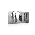 CANVAS PRINT AFRICAN WOMEN IN BLACK AND WHITE - BLACK AND WHITE PICTURES - PICTURES