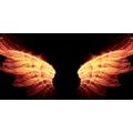 TABLEAU SUR TOILE – AILES D'ANGE ENFLAMMÉES - TABLEAUX D'ANGES - TABLEAUX