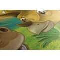 CANVAS PRINT HAPPY DINOSAURS - CHILDRENS PICTURES - PICTURES