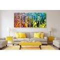 5-PIECE CANVAS PRINT CREATIVE COLORFUL ART - ABSTRACT PICTURES - PICTURES