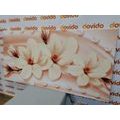 CANVAS PRINT LUXURIOUS MAGNOLIA WITH PEARLS - PICTURES FLOWERS - PICTURES