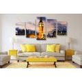 5-PIECE CANVAS PRINT LONDON BIG BEN AT NIGHT - PICTURES OF CITIES - PICTURES