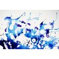 WANDBILD BLAUES ABSTRAKTES AQUARELL - ABSTRAKTE BILDER - BILDER