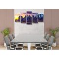 5-PIECE CANVAS PRINT BUSY CITY - PICTURES OF CITIES - PICTURES