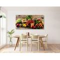 CANVAS PRINT FRESH FRUITS AND VEGETABLES - PICTURES - 🔥 TOTAL SALE 🔥