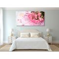 CANVAS PRINT ROMANTIC PINK BOUQUET OF ROSES - STILL LIFE PICTURES - PICTURES