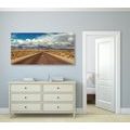 CANVAS PRINT ROAD IN THE DESERT - PICTURES OF NATURE AND LANDSCAPE - PICTURES