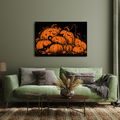 QUADRO SU TELA – ZUCCHE DI HALLOWEEN CON GATTI NERI - QUADRI HALLOWEEN E HORROR - STAMPE E QUADRI