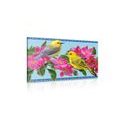 CANVAS PRINT BIRDS AND FLOWERS IN A VINTAGE DESIGN - STILL LIFE PICTURES - PICTURES