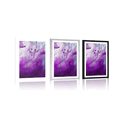 POSTER WITH MOUNT MAGICAL PURPLE ABSTRACTION - ABSTRACT AND PATTERNED - POSTERS