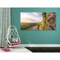 CANVAS PRINT VIEW OF THE RIVER ELBE - PICTURES OF NATURE AND LANDSCAPE - PICTURES