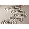 SELF ADHESIVE WALL MURAL STONES IN SANDY CIRCLES - SELF-ADHESIVE WALLPAPERS - WALLPAPERS