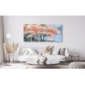 5-PIECE CANVAS PRINT WATERCOLOR BLOOMING TREES - PICTURES OF NATURE AND LANDSCAPE - PICTURES