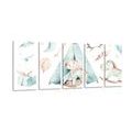5-PIECE CANVAS PRINT FOR A BOY - CHILDRENS PICTURES - PICTURES