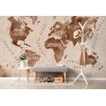 SELF ADHESIVE WALLPAPER WORLD MAP IN RETRO DESIGN - SELF-ADHESIVE WALLPAPERS - WALLPAPERS