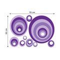 DECORATIVE WALL STICKERS PURPLE CIRCLES - STICKERS